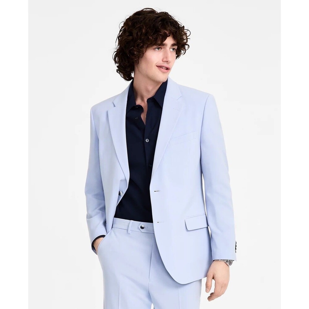$295 NEW NAUTICA MENS 44L LIGHT BLUE MODERN FIT BLAZER SPORT COAT SUIT JACKET